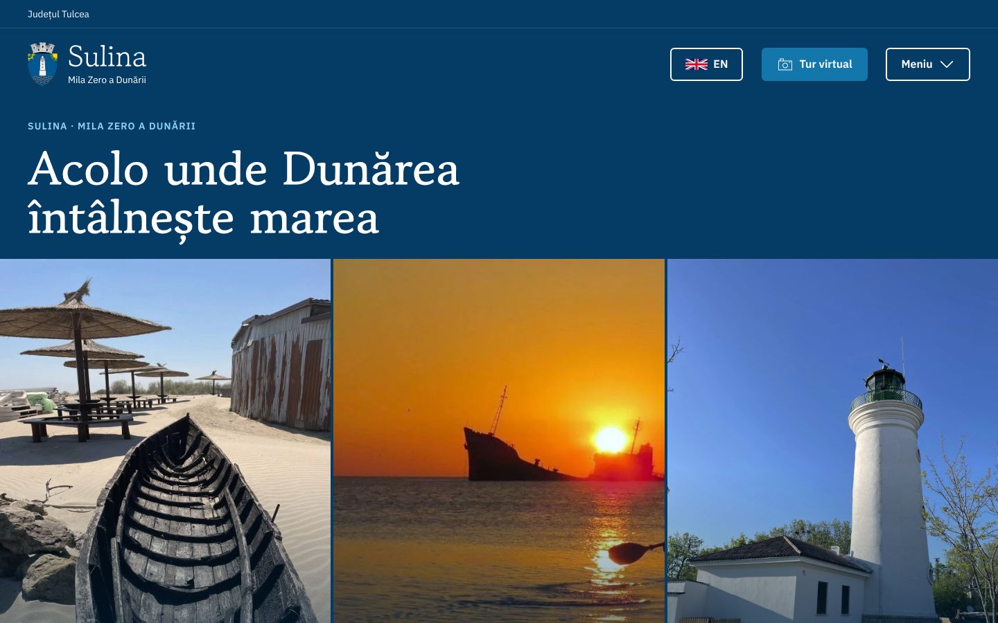 Prima pagină sulina.tulcea.site pe calculator